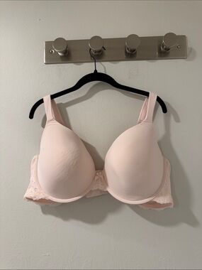 Joyspun Bra 40D Blush Pink Lightly Padded Underwire Full Coverage Lace